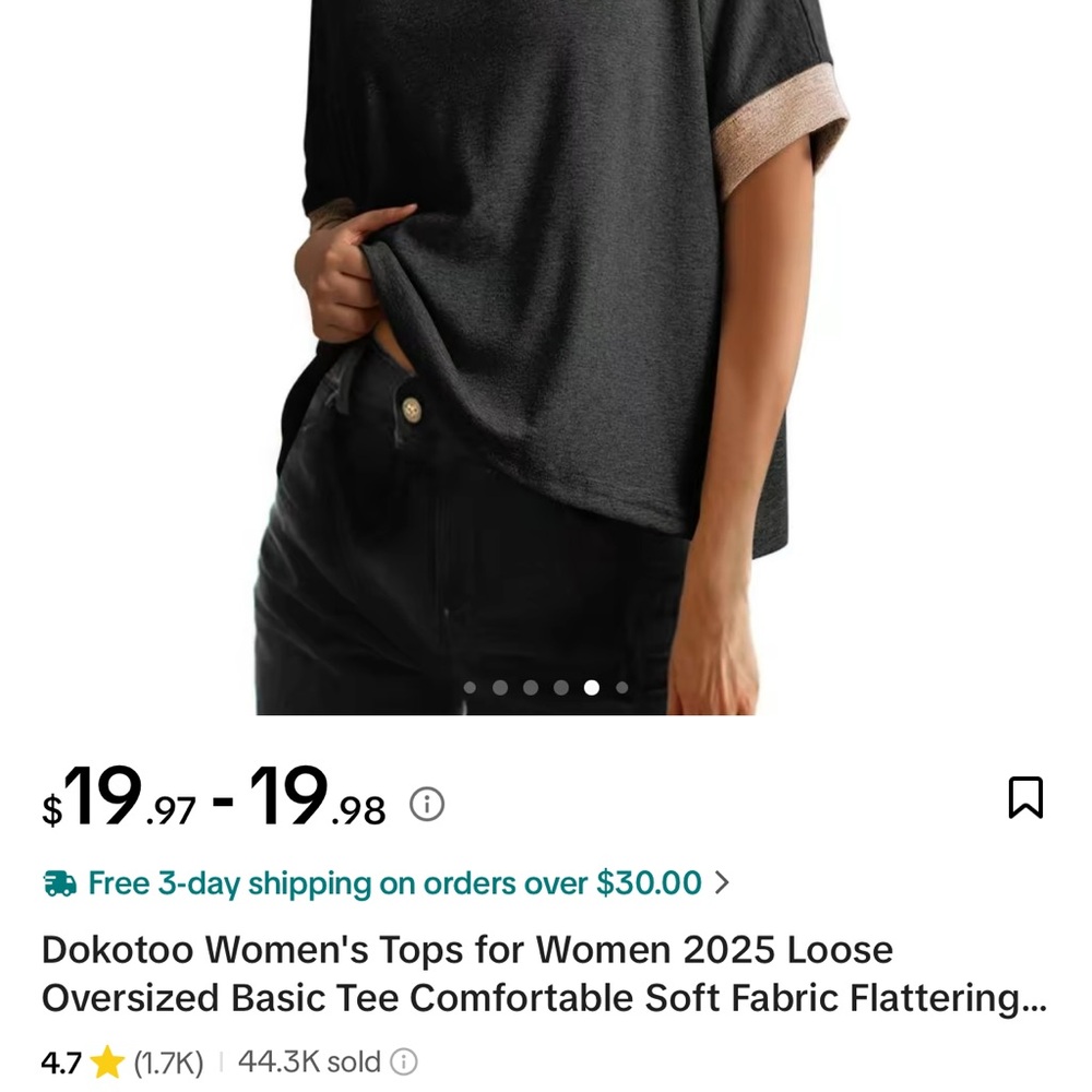 Dokotoo Black Shirt XL
